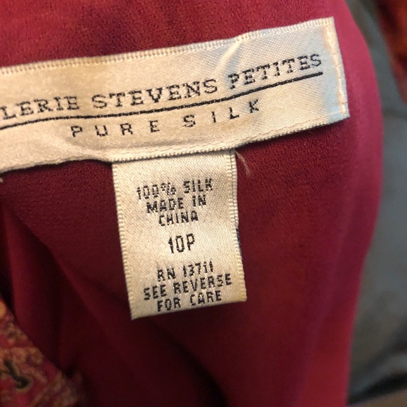 Valerie Stevens petites all silk lined dress 10 P. Side zipper - Picture 3 of 11